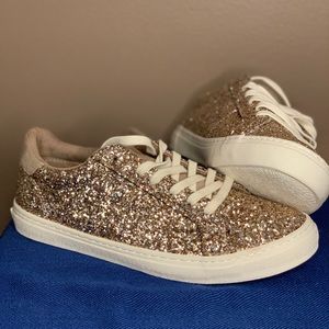 Glitter Covered Sneaker Shoe - Gold